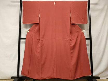 平和屋着物■上質な色無地　紅樺色　正絹　逸品　未使用　CABE3599ev
