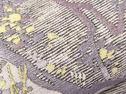 平和屋着物●六通柄袋帯　猿猴図　和紙かすり箔　やまと誂製　正絹　逸品　CABE3615dy