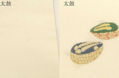 平和屋着物●九寸名古屋帯　唐織　ぽっくり下駄　正絹　逸品　CABE3629dy