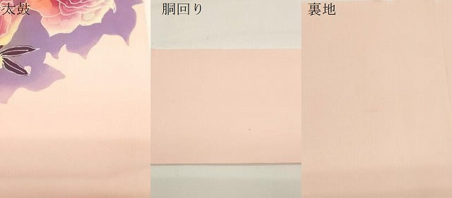 平和屋着物●塩瀬　九寸名古屋帯　作家物　手描き　ろうけつ染め　薔薇　正絹　逸品　CABE3641dy