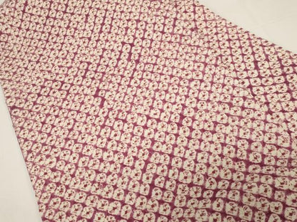 平和屋着物●九寸名古屋帯　生紬　蜘蛛絞り　正絹　逸品　未使用　CABE3667dy