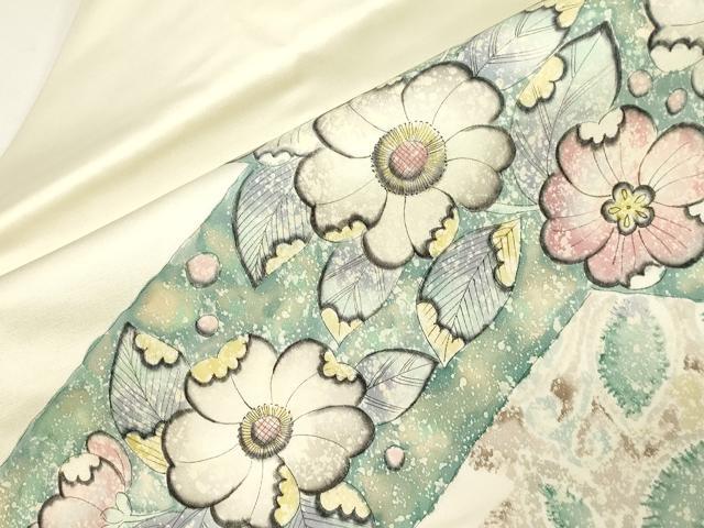 平和屋着物●九寸名古屋帯　作家物　辻が花　引箔　正絹　逸品　CABE3668dy