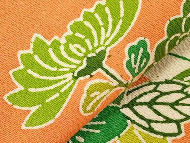 平和屋着物●九寸名古屋帯　型染め　花筏文　鬼しぼ縮緬　逸品　CABE3688dy