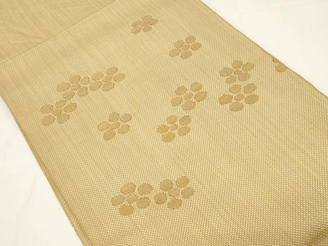 平和屋着物●西陣 まこと織物 本場筑前博多織 八寸名古屋帯 吹上真治 陶調線花文 紙付き 正絹 逸品 CABE3689dy