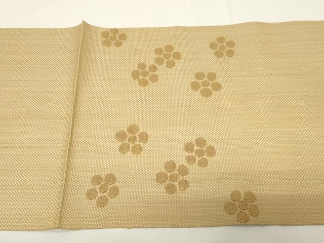 平和屋着物●西陣 まこと織物 本場筑前博多織 八寸名古屋帯 吹上真治 陶調線花文 紙付き 正絹 逸品 CABE3689dy