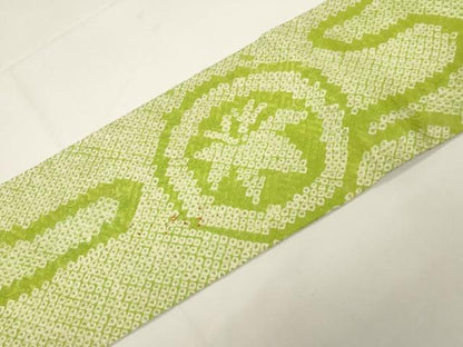 平和屋着物●九寸名古屋帯　総絞り　花丸文　正絹　逸品　CABE3697dy