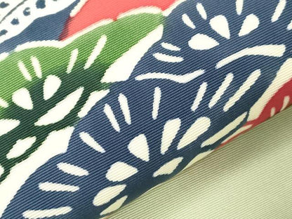 平和屋着物●塩瀬　九寸名古屋帯　型染め　風景文　正絹　逸品　CABE3708dy