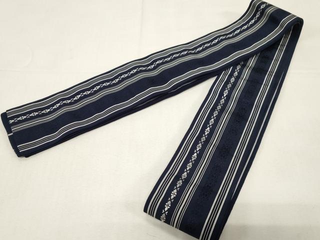 平和屋着物●男性　本場筑前博多織　角帯　献上　証紙付き　正絹　逸品　CABE3724dy