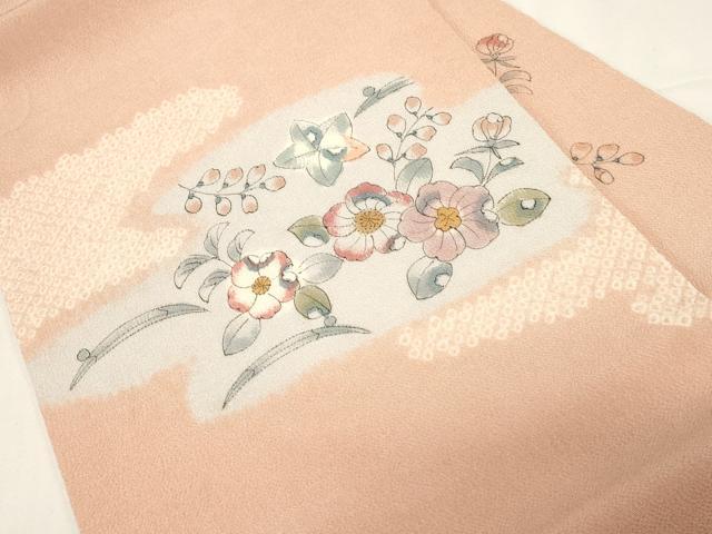平和屋着物●九寸名古屋帯　辻が花　手描き　絞り　鬼しぼ縮緬　正絹　逸品　CABE3730dy