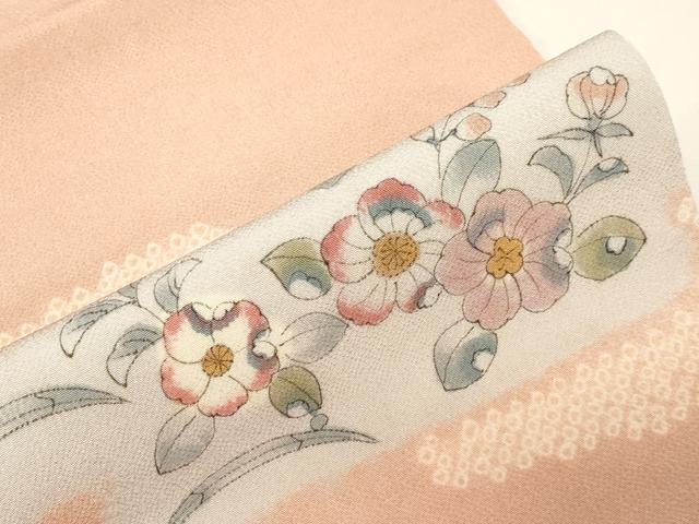 平和屋着物●九寸名古屋帯　辻が花　手描き　絞り　鬼しぼ縮緬　正絹　逸品　CABE3730dy