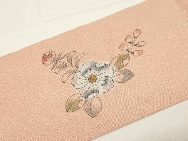平和屋着物●九寸名古屋帯　辻が花　手描き　絞り　鬼しぼ縮緬　正絹　逸品　CABE3730dy