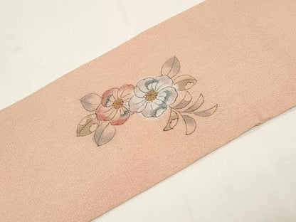 平和屋着物●九寸名古屋帯　辻が花　手描き　絞り　鬼しぼ縮緬　正絹　逸品　CABE3730dy