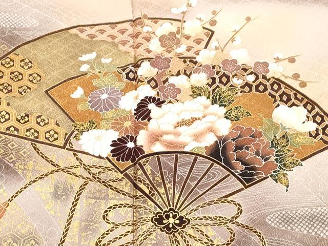 平和屋着物■豪華色留袖 作家物 扇面花文 暈し染め 金彩 正絹 逸品 CABE3762dy
