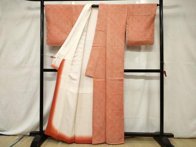 平和屋着物■大変加工の良い総絞り小紋 正絹 逸品 未使用 CABE3772dy