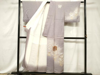 平和屋着物■訪問着 手描き 絞り 文箱花文 暈し染め 金銀彩 正絹 逸品 CABE3778dy