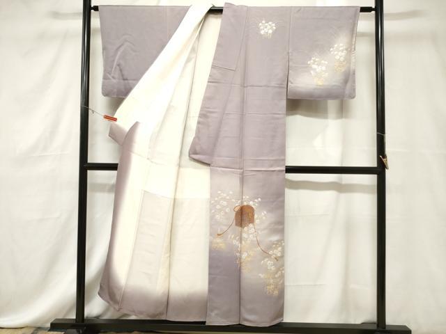 平和屋着物■訪問着 手描き 絞り 文箱花文 暈し染め 金銀彩 正絹 逸品 CABE3778dy