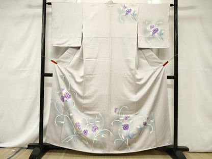 平和屋着物■訪問着 草花文 暈し染め 正絹 逸品 CABE3780dy