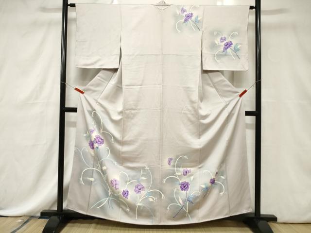 平和屋着物■訪問着 草花文 暈し染め 正絹 逸品 CABE3780dy