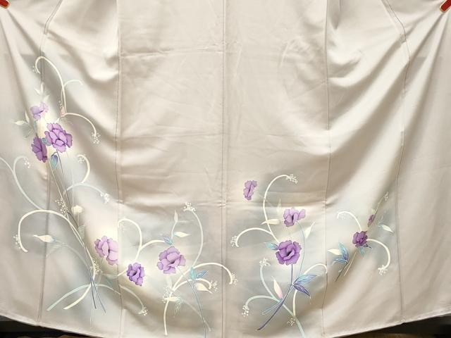 平和屋着物■訪問着 草花文 暈し染め 正絹 逸品 CABE3780dy