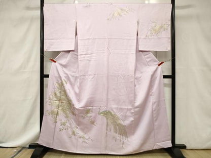 平和屋着物■訪問着 孔雀花文 金彩 正絹 逸品 CABE3783dy