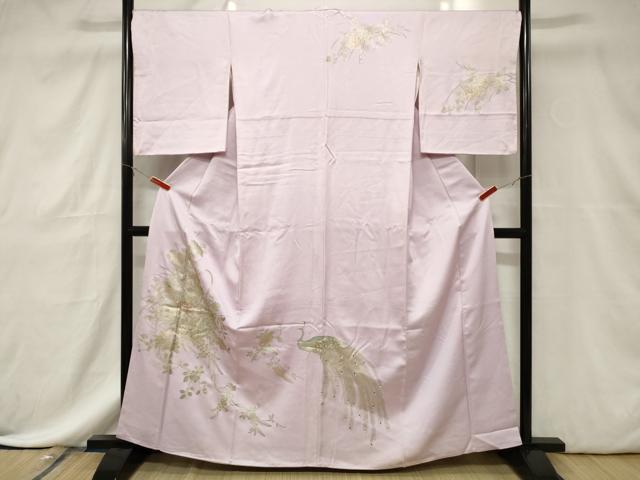 平和屋着物■訪問着 孔雀花文 金彩 正絹 逸品 CABE3783dy