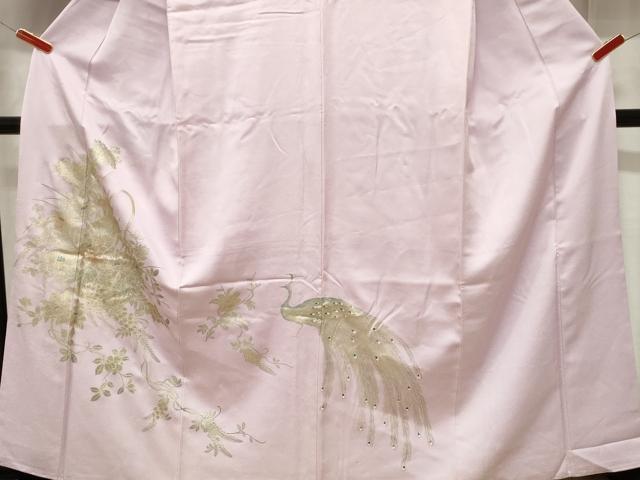 平和屋着物■訪問着 孔雀花文 金彩 正絹 逸品 CABE3783dy