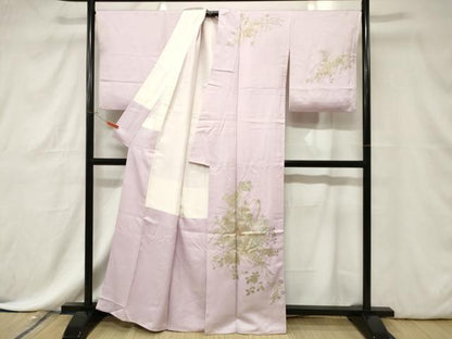 平和屋着物■訪問着 孔雀花文 金彩 正絹 逸品 CABE3783dy