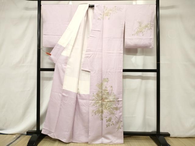 平和屋着物■訪問着 孔雀花文 金彩 正絹 逸品 CABE3783dy
