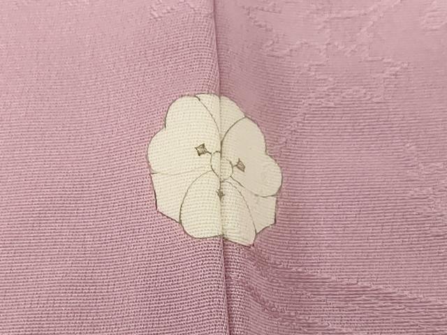 平和屋着物■上質な色無地 流水草花地紋 撫子色 正絹 逸品 CABE3787dy
