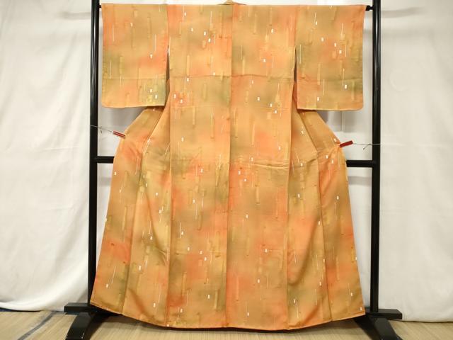 平和屋着物■上質な小紋 霞文 暈し染め 正絹 逸品 CABE3808dy