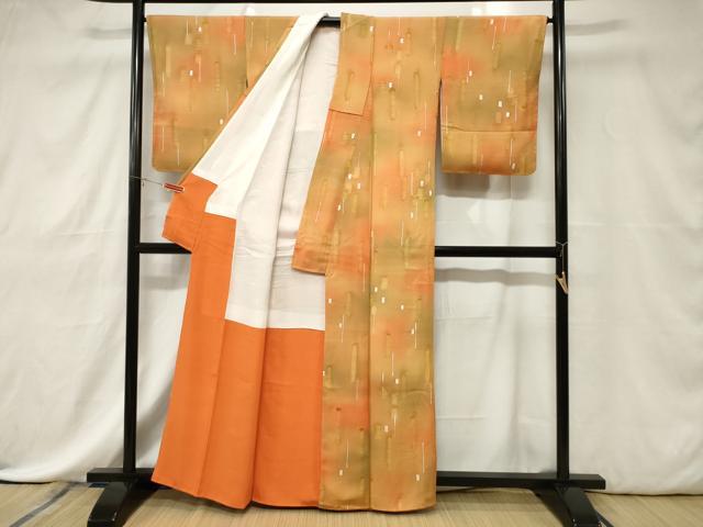 平和屋着物■上質な小紋 霞文 暈し染め 正絹 逸品 CABE3808dy