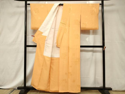 平和屋着物■上質な小紋 破れ色紙花文 正絹 逸品 CABE3813dy
