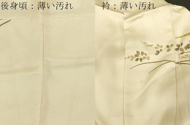 平和屋着物■訪問着 手描き 草花文 暈し染め 金彩 正絹 逸品 CABE3822dy
