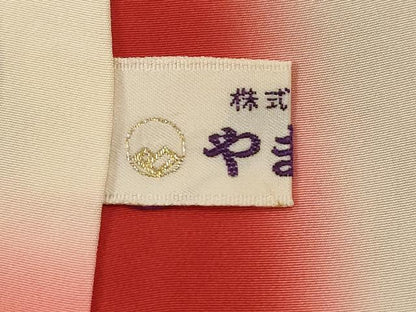 平和屋着物■訪問着 駒刺繍 絞り 御所車花文 暈し染め 金彩 やまと誂製 正絹 逸品 CABE3830dy