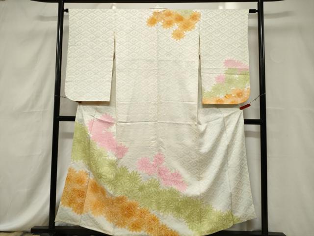 平和屋着物■小振袖　二尺袖　手描き　花尽くし文　正絹　逸品　CABE3836dy