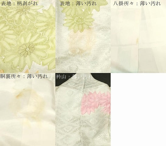 平和屋着物■小振袖　二尺袖　手描き　花尽くし文　正絹　逸品　CABE3836dy