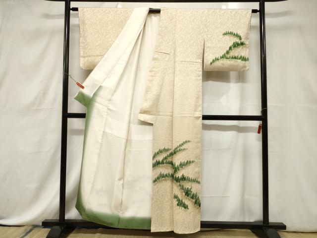 平和屋着物■訪問着 手描き 樹林文 暈し染め 正絹 逸品 CABE3837dy