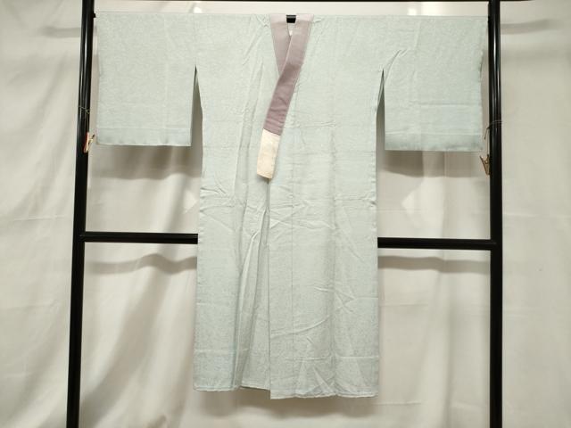 平和屋着物■長襦袢　無双仕立て　霞文　錆青磁色　さが美扱い　正絹　逸品　CABE3841dy