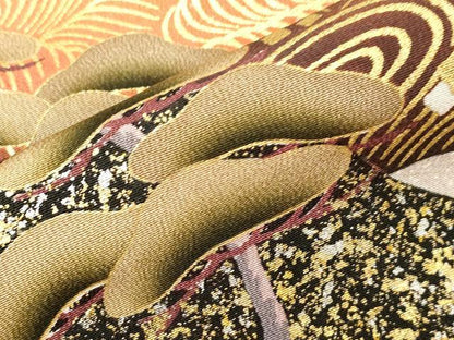 平和屋着物■豪華黒留袖　駒刺繍　流水飛鶴枝松文　暈し染め　金銀彩　正絹　逸品　CABE3851dy