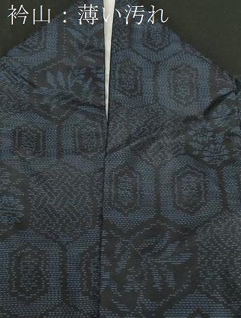 平和屋着物■本場大島紬　亀甲草花文　正絹　逸品　CABE3862dy