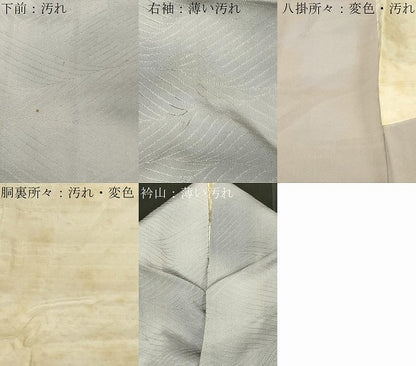 平和屋着物■上質な小紋　地紋起こし　立波文　暈し染め　正絹　逸品　CABE3881dy