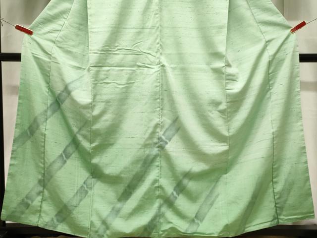 平和屋着物■訪問着　紬地　竹　暈し染め　正絹　逸品　CABE3884dy