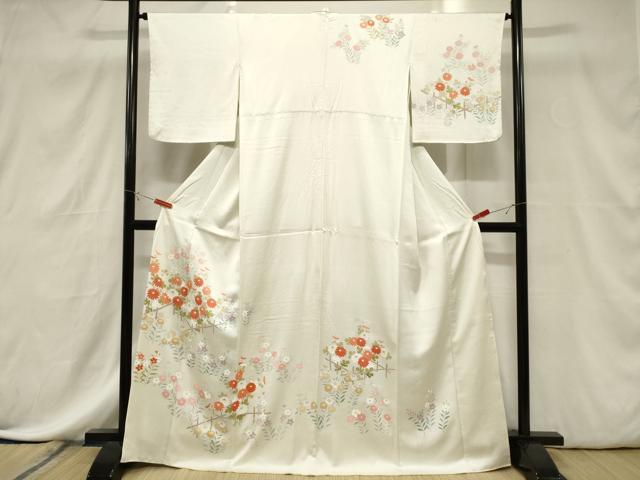 平和屋着物■訪問着　草花文　金彩　正絹　逸品　CABE3886dy