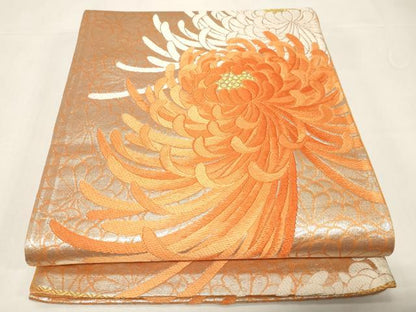 平和屋着物◎六通柄袋帯　乱菊　金銀糸　正絹　逸品　CABE3927dy