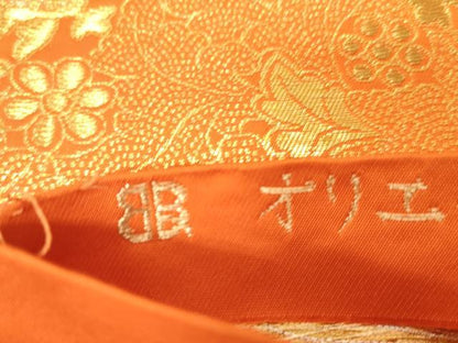 平和屋着物◎西陣 服部織物謹製 六通柄袋帯 オリエント更紗 金銀糸 正絹 逸品 CABE3934dy