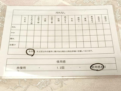 平和屋着物◎六通柄袋帯 更紗文 銀糸 正絹 逸品 CABE3943dy