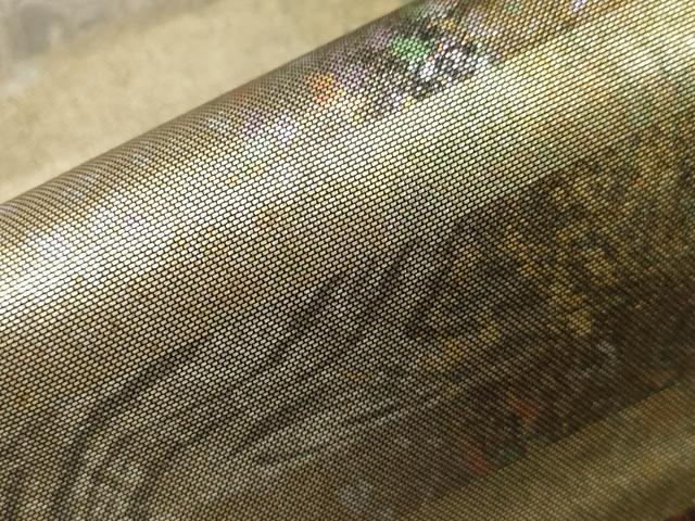 平和屋着物▼六通柄袋帯 横段文 金銀彩 引箔 正絹 逸品 CABE3998dy