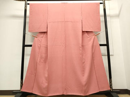 平和屋着物■中国三大刺繍 スワトウ刺繍 色留袖 吉祥草花文 甚三紅色 正絹 逸品 CABE4001ou