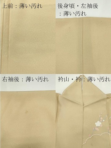 平和屋着物■訪問着 流水草花文 暈し染め 金彩 正絹 逸品 CABE4006ou