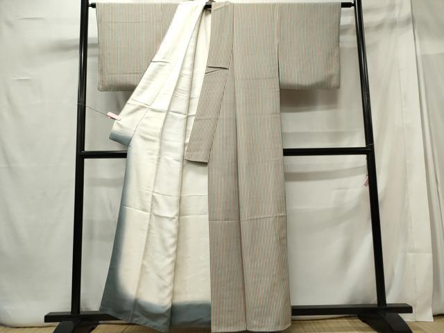 平和屋着物■江戸小紋 作家物 縞 正絹 逸品 CABE4023ou